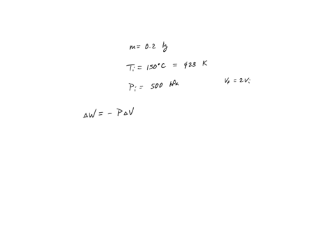 02-kg-of-air-expands-twice-in-volume-at-150c-and-05-mpa-in-an-isobaric-process-determine-the-final-temperature-work-and-heat-transfer-32816