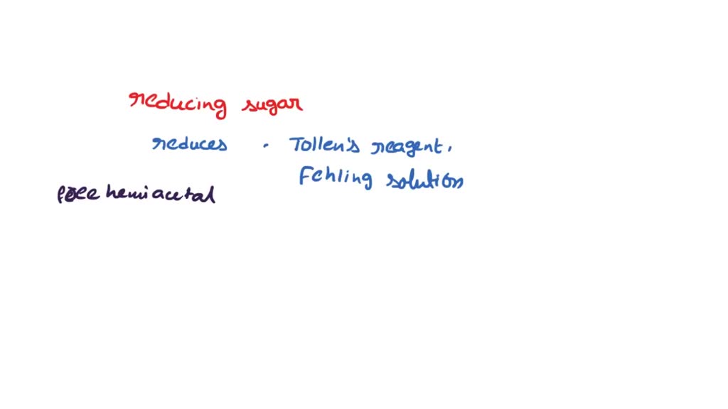 SOLVED Choose the best definition of a reducing sugar A) any