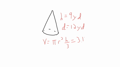 find-the-volume-of-a-cone-with-a-height-of-9yd-and-a-base-diameter-of-12yd-use-the-value-314-for-and-do-not-do-any-rounding-be-sure-to-include-the-correct-unit-in-your-answer