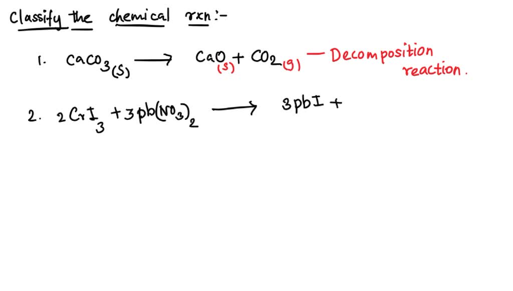 SOLVED: Classify each chemical reaction: Reaction Type CuS04(aq ...