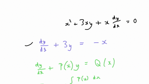find-the-general-solution-to-the-differential-equation-x23-x-yx-fracd-yd-x0-find-the-integrating-factor-ux-7-find-yx-fracx3frac19c-e-3-x-use-c-as-the-unknown-constant