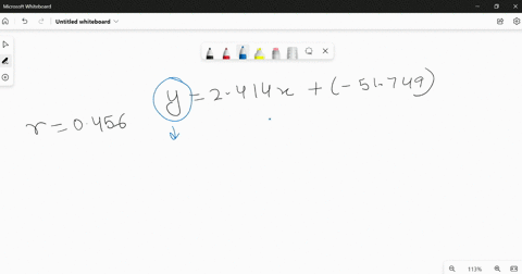 you-run-a-regression-analysis-on-a-bivariate-set-of-data-n-101-you-obtain-the-regression-equation-v-2amr-5l749-with-a-correlation-coefficient-of-r-0456-which-s-significant-at-a-001-you-want-91622