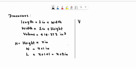find-the-dimensions-of-the-box-described-the-length-is-one-inch-more-than-the-width-which-is-one-inch-more-than-the-height-the-volume-is-414375-cubic-inches-length-width-height-11884
