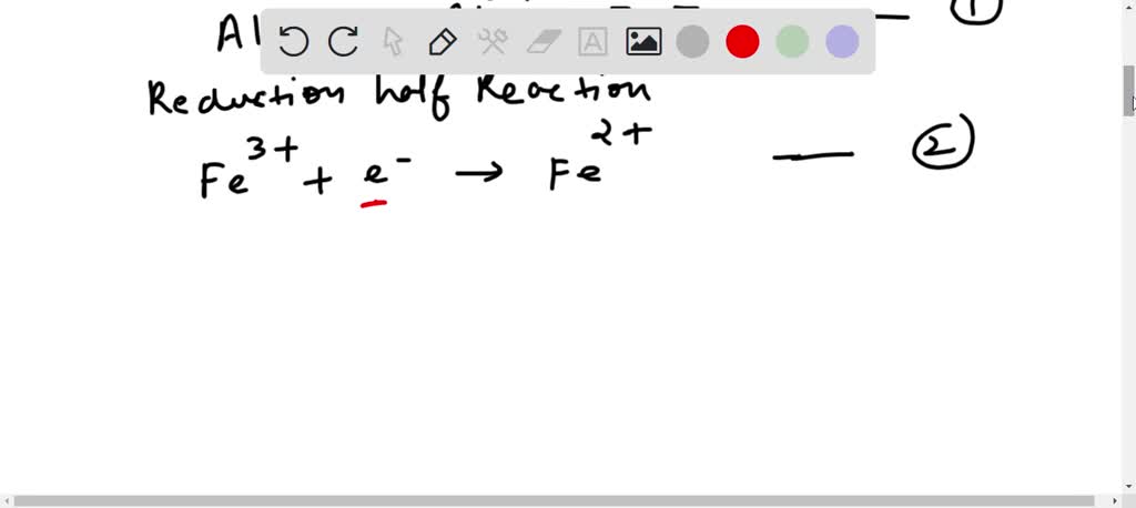 SOLVED: Balance The Following Redox Reaction: Al + Fe3+ —- Fe2+ + Al