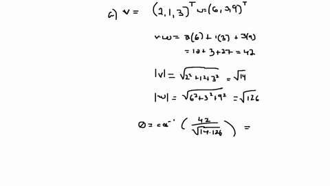 find-the-angle-between-the-vectors-v-and-w-in-each-of-the-following-a-mathbfv213t-mathbfw639t-b-math-99974