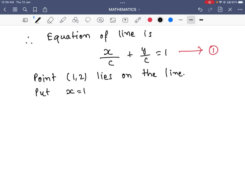 Solved Use The Intercept Form To Find The Equation Of The Line With The Given Intercepts The