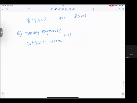 consider-a-student-loan-of-17500-at-a-fixed-apr-of-9-for-25-years-a-calculate-the-monthly-payment-b-determine-the-total-amount-paid-over-the-term-of-the-loan-c-of-the-total-amount-paid-what-51191