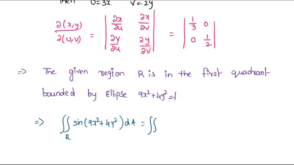 SOLVED: Evaluate The Integral By Making An Appropriate Change Of ...