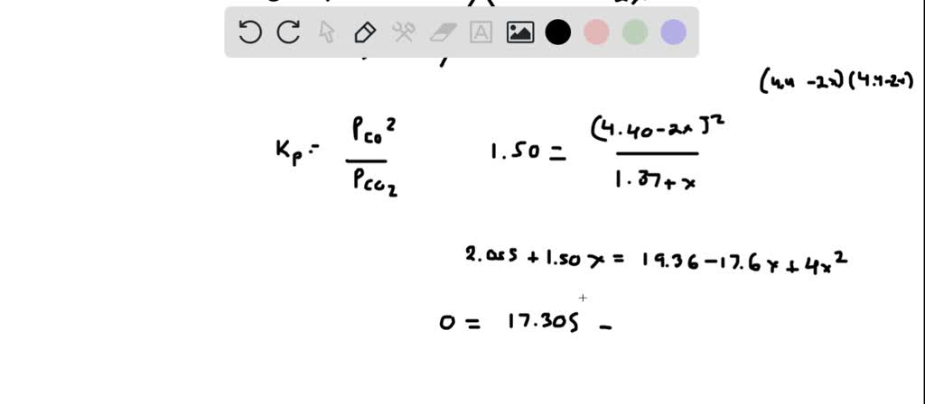 SOLVED: Making CO from CO2 is a potential energy source. The value of ...