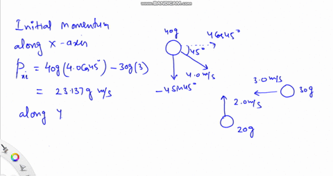 the-figure-shows-a-collision-between-three-balls-of-clay-the-three-collide-at-the-same-time-and-stick-together_-what-are-the-speed-and-direction-of-the-resulting-blob-of-clav-55397