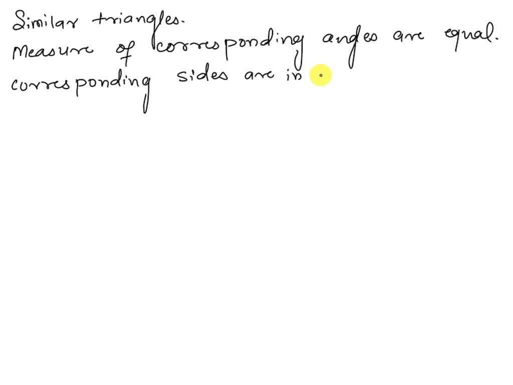 Triangle Same Length SOLVED: Which measurements of two similar triangles are the same? A the ...