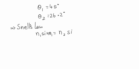 a-beam-of-light-is-incident-from-air-on-the-surface-of-a-liquid-if-the-angle-of-incidence-is-450-and-the-angle-of-refraction-is-262-find-the-critical-angle-for-the-liquid-when-surrounded-by-11599