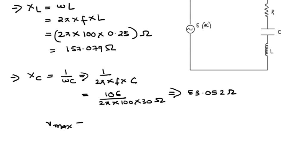 SOLVED: A 35-ÂµF capacitor is connected to a source of sinusoidal emf ...