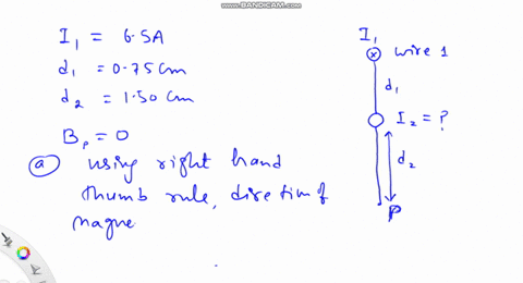 in-fig-29-42-two-long-straight-wires-are-perpendicular-to-the-page-and-separated-by-distance-d_1075-mathrmcm-wire-1-carries-65-mathrma-into-the-page-what-are-the-a-magnitude-and-b-direction-into-or--3