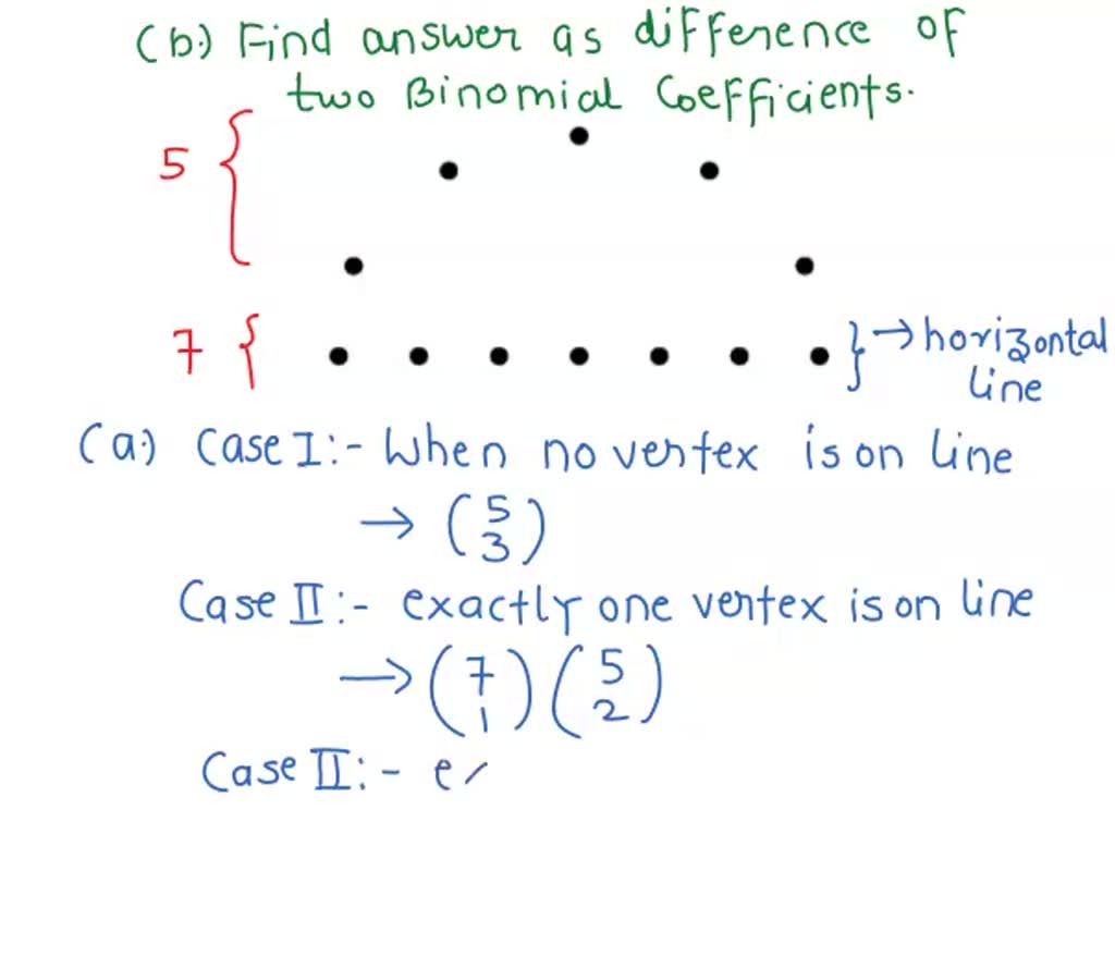 SOLVED (a) Choosing any 3 vertices of an nsided polygon (3n) as