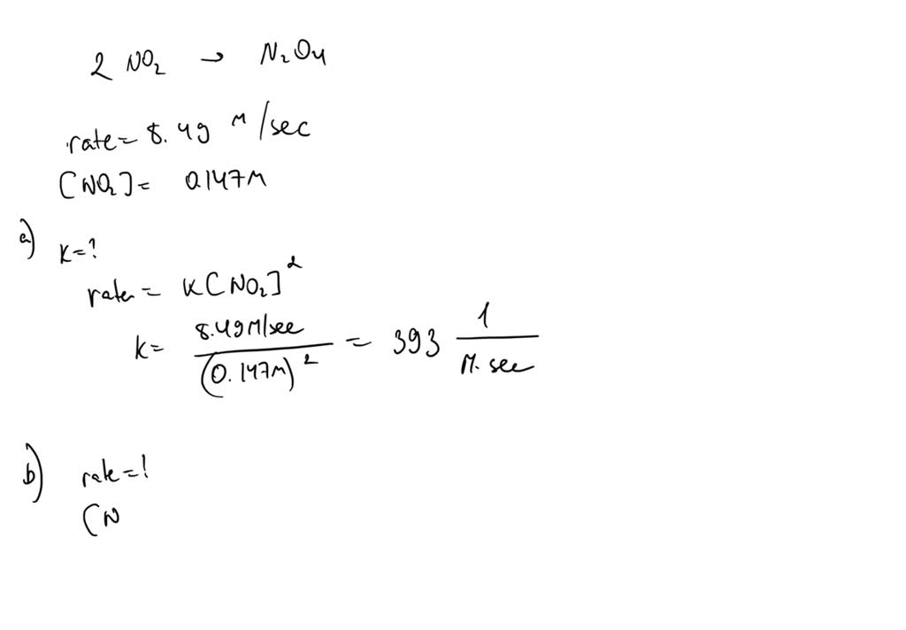 SOLVED The conversion of nitrogen dioxide gas into dinitrogen