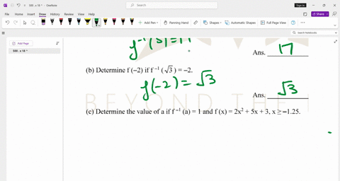 36-suppose-a-function-mathrmfmathrmx-has-an-inverse-function-mathrmf-1mathrmx-a-determine-f-15-if-f175-ans-b-determine-mathrmf-2-if-mathrmf-1sqrt3-2-ans-qquad-c-determine-the-value-of-a-if-f-1a1-and-f