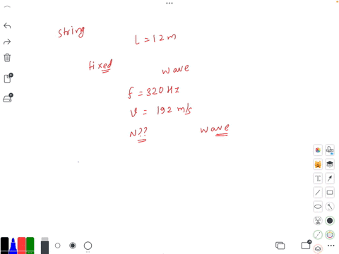question-13-a-string-that-is-12-mathrmm-long-is-tied-between-two-posts-and-plucked-the-string-produces-a-wave-that-has-a-frequency-of-320-mathrmhz-and-travels-with-a-speed-of-192-mathrmm-mathrms-how-m
