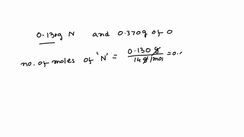 what-is-the-empirical-formula-of-a-compound-if-a-sample-contains-0130-g-of-nitrogen-and-0370-g-of-oxygen-03396