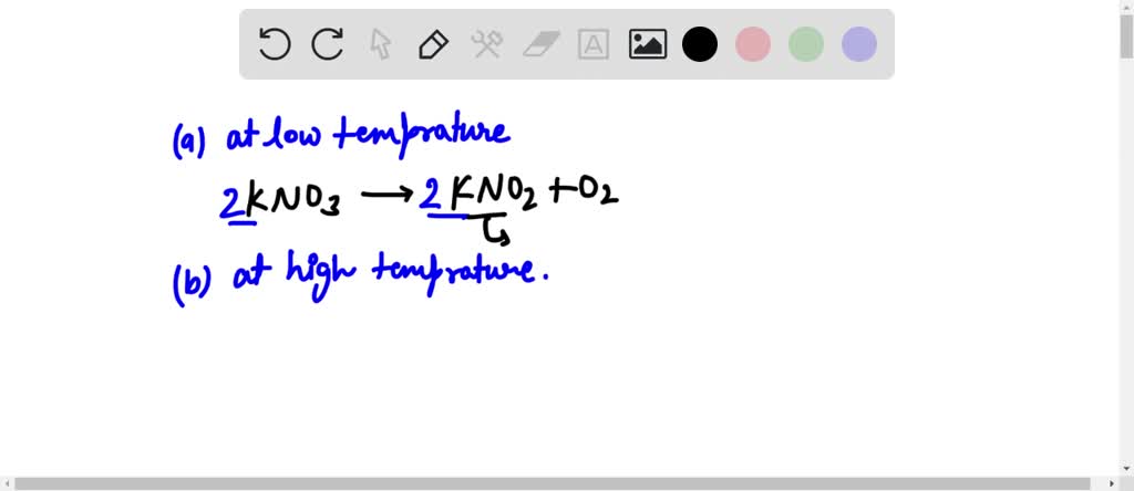 Solved Write Balanced Equations For The Thermal Decomposition Of Potassium Nitrate O₂ Is Also