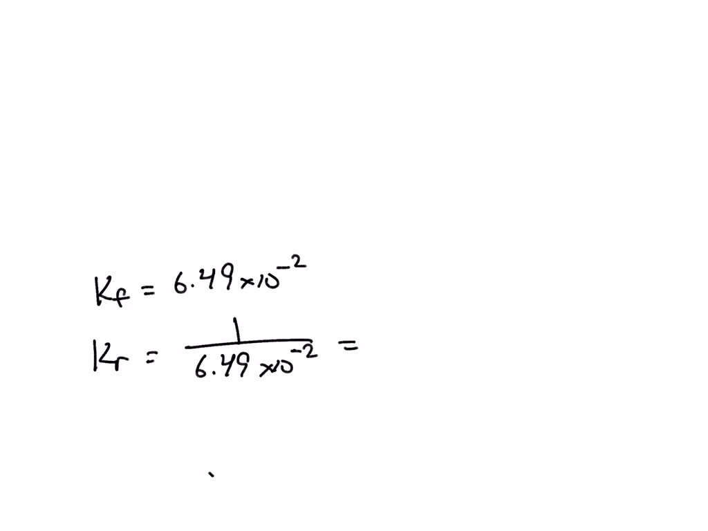 how to find the value of k for the reverse reaction