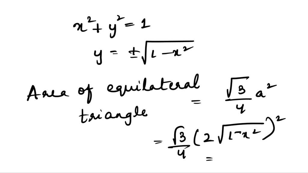 SOLVED 8. A solid has a circular base of radius and cross sections