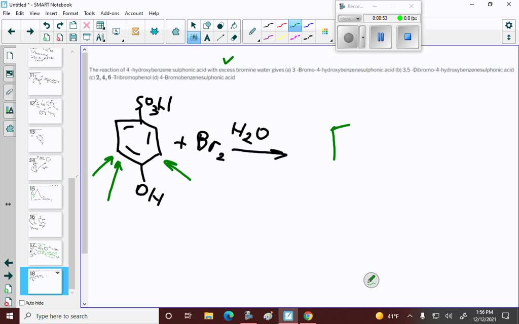 SOLVED The product obtained when 4hydroxybenzene sulphonic acid is
