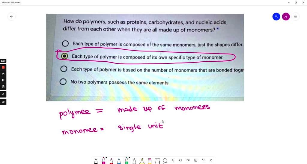 SOLVED How do polymers such as proteins, carbohydrates, and nucleic