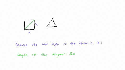 the-length-of-the-diagonal-of-a-square-is-4-cm-shorter-than-the-perimeter-of-an-equilateral-triangle-having-the-same-side-length-as-the-square-find-the-side-length-of-the-square-51377