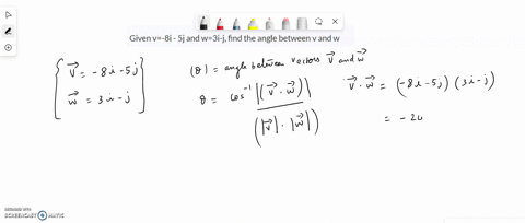 given-v-8i-5j-and-w3i-j-find-the-angle-between-v-and-w-12546