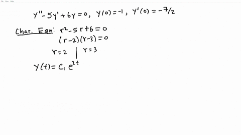 solve-the-given-initial-value-problem-y-5y-6y-0-yo-1-y-0-2-the-solution-is-yt-22522