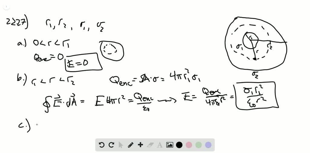 SOLVED:(II) Two thin concentric spherical shells of radii $r_{1}$ and ...