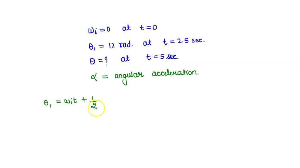SOLVED A rotating object starts from rest at t = 0 s and has a