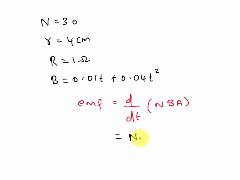 a-30-turn-circular-coil-of-radius-400-cm-and-resistance-100-is-placed-in-a-magnetic-field-directed-perpendicular-to-the-plane-of-the-coil-the-magnitude-of-the-magnetic-field-varies-in-time-a-48924