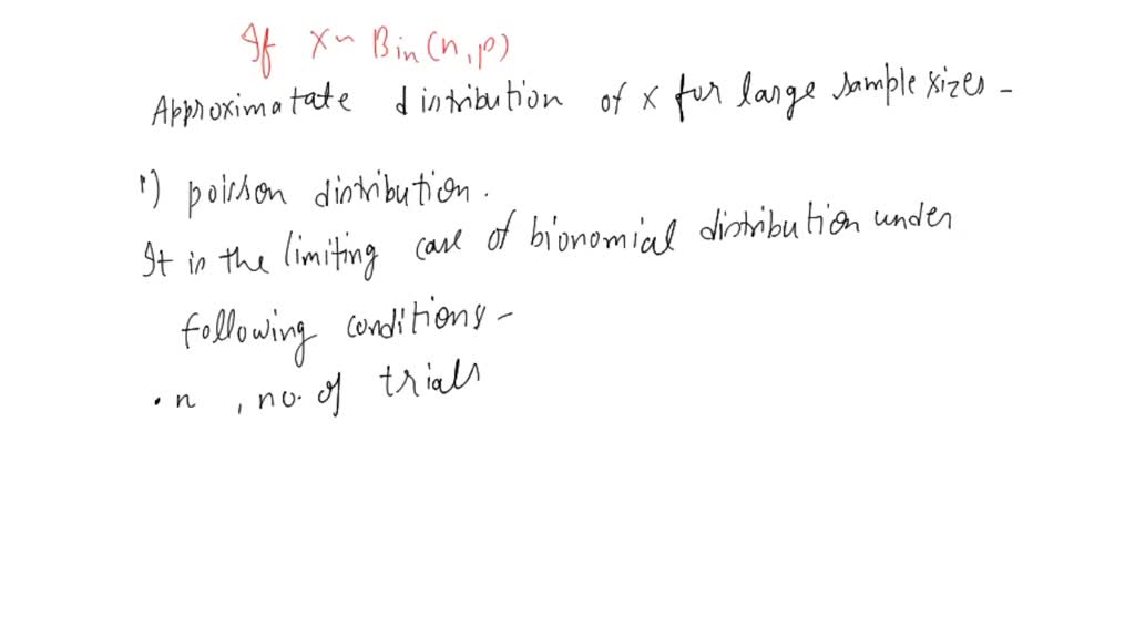 SOLVED If X Bin(n,p), what is the approximate distribution of X for a