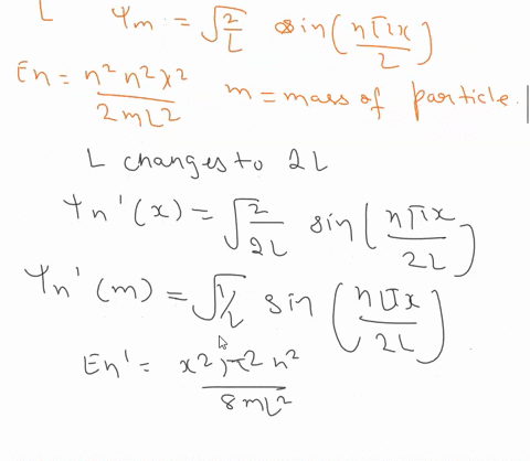 a-particle-of-mass-m-is-trapped-in-an-infinite-square-well-of-width-l-the-width-of-the-well-is-changed-from-l-2l-find-the-new-wave-functions-and-the-new-energy-values-justify-answers-67105