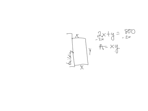 rectangular-storage-area-is-to-be-constructed-along-the-side-of-a-tall-building-a-security-fence-is-equired-along-the-remaining-3-sides-of-the-area_-write-the-equation-for-the-area-function-98882