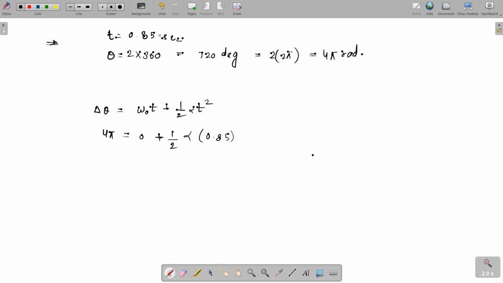 SOLVED A computer disk drive is turned on starting from rest and has