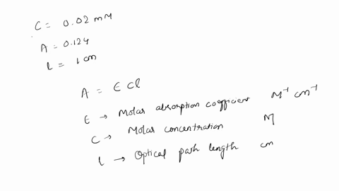 absorbance-at-340nm-of-a-002-mm-nadh-solution-is-0124-with-a-1-cm-pathlength-what-is-the-absorbance-with-a-12-cm-pathlength-10772