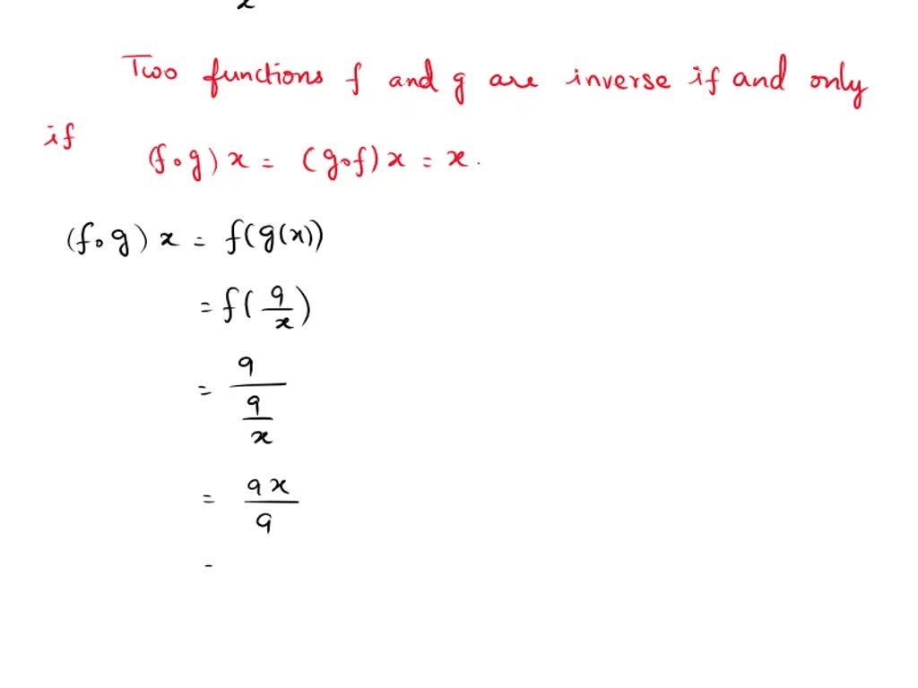 Solved Determine Which Two Functions Are Inverses Of Each Other F X