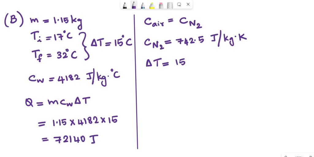 SOLVED A) Compute the specific heat capacity at constant volume of