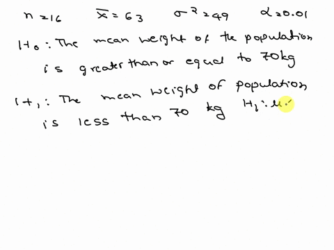 a-simple-random-sample-of-16-individuals-drawn-from-an-adult-population-provided-an-average-weight-of-63-kg-assume-that-the-population-weights-follow-an-approximately-normal-distribution-wit-15752