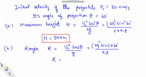 2-a-projectile-is-thrown-from-ground-level-with-an-initial-velocity-of-300-ms-at-an-angle-of-60-with-respect-to-the-horizontal-a-what-is-the-maximum-height-of-the-projectile-b-at-what-distan-24759
