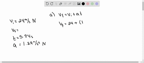 a-car-is-traveling-due-north-at-240-ms-part-a-find-the-velocity-of-the-car-after-554-s-if-its-acceleration-is-129-ms2-due-north-express-your-answer-to-three-significant-figures-vv-nothing-ms-39013