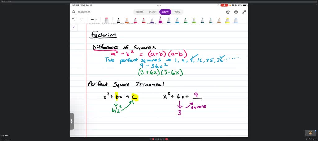 Solved Instructionsituation Goal To Master Different Strategies In Factoring Completely 1160