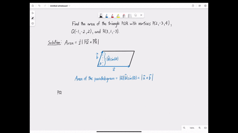 find-the-area-of-the-triangle-pqr-with-vertices-p2-3-4-q1-2-2-and-r3-1-3