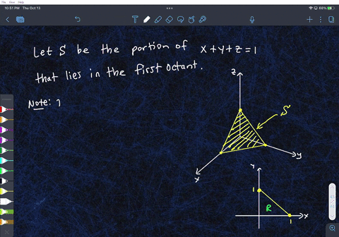 point-compute-the-surface-integral-over-the-given-oriented-surface-f-yi-2j-xk-portion-of-the-plane-x-2-in-the-octant-x-y2-2-0-downward-pointing-normal-isf-ds-40398