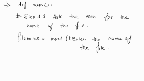 python-1-write-a-program-that-asks-the-user-for-the-name-of-a-file-2-the-program-should-read-the-file-using-the-filename-from-step-2-assuming-that-each-line-in-the-file-contains-one-word-3-s-52167