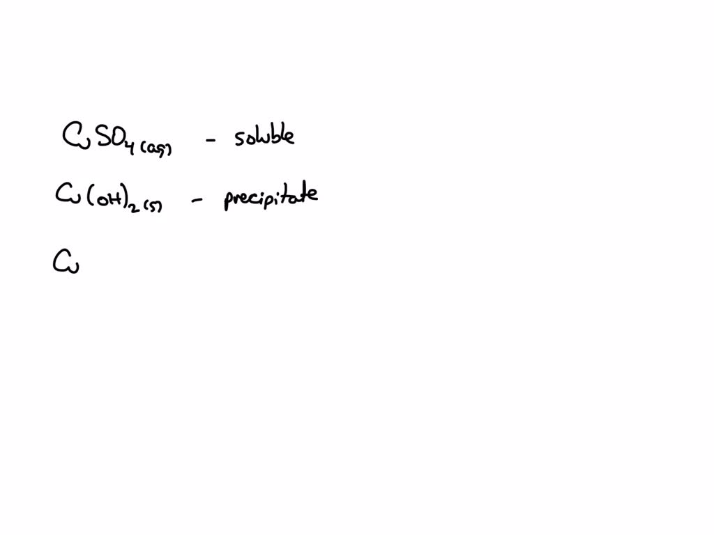 SOLVED Copper(II) ions made/should have made a precipitate with which