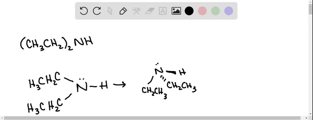 Solved 1 Draw The Lewis Structure Of The Molecule Ch3ch2 2nh 2